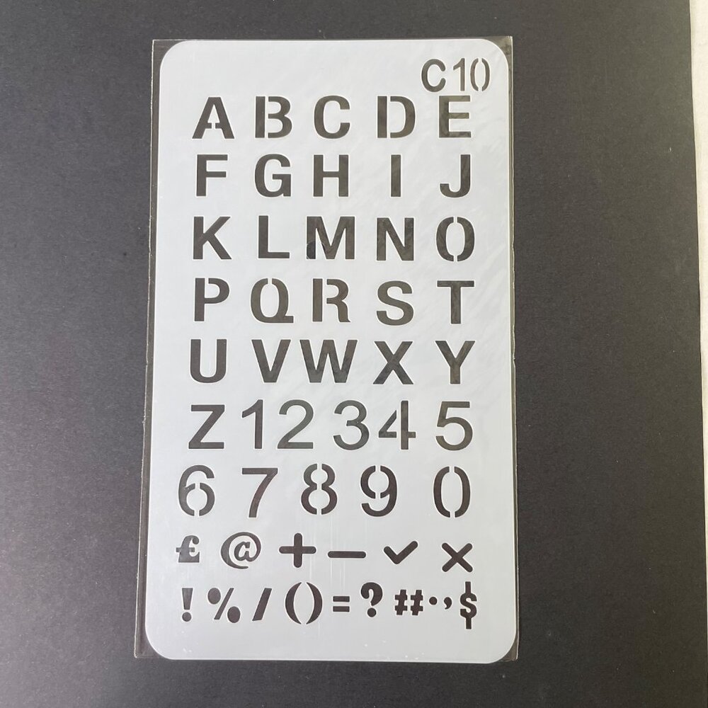 Reusable Art Planner Stencil Alphabets Numbers Explanations  Mixed Media Supplie